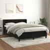 Image de vidaXL Sommier à lattes de lit avec matelas Noir 140x200 cm Velours