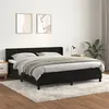 Image de vidaXL Sommier à lattes de lit et matelas Noir 160x200 cm Velours