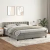 Image de 3131207 vidaXL Lit Ã  sommier tapissier et matelas Gris clair 160x200cm Velours
