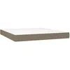 Image de vidaXL Vidaxl Lit À Sommier Tapissier Avec Matelas Taupe 160x200 Cm Tissu