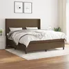 Image de vidaXL Sommier à lattes de lit avec matelas Marron foncé 180x200 cm