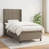 Image de vidaXL Vidaxl Lit À Sommier Tapissier Avec Matelas Taupe 90x200 Cm Tissu