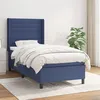 Image de vidaXL Sommier à lattes de lit avec matelas Bleu 90x190 cm Tissu