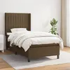 Image de vidaXL Sommier à lattes de lit avec matelas Marron foncé 100x200 cm
