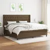 Image de vidaXL Sommier à lattes de lit avec matelas Marron foncé 200x200 cm3131700