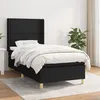 Image de vidaXL Sommier à lattes de lit et matelas Noir 80x200 cm Tissu3131867