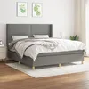 Image de 3131930 vidaXL Lit Ã  sommier tapissier avec matelas Gris foncÃ© 180x200cm Tissu