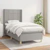 Image de vidaXL Sommier à lattes de lit avec matelas Gris clair 80x200 cm Tissu