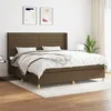 Image de vidaXL Sommier à lattes de lit avec matelas Marron foncé 200x200 cm3132100