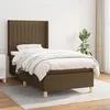 Image de vidaXL Sommier à lattes de lit avec matelas Marron foncé 100x200 cm