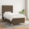 Image de vidaXL Sommier à lattes de lit avec matelas Marron foncé 100x200 cm3132212