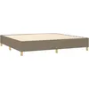 Image de vidaXL Lit À Sommier Tapissier Avec Matelas Taupe 200x200 Cm Tissu