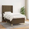 Image de vidaXL Sommier à lattes de lit avec matelas Marron foncé 90x190 cm