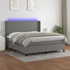 Image de vidaXL Sommier à lattes de lit matelas LED Gris foncé 180x200 cm Tissu