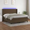 Image de vidaXL Sommier à lattes de lit matelas LED Marron foncé 180x200 cm