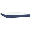 Image de vidaXL Vidaxl Sommier Tapissier Avec Matelas Et Led Bleu 180x200 Cm Tissu