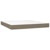 Image de vidaXL Sommier tapissier avec matelas et LED Taupe 180x200 cm Tissu