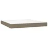 Image de vidaXL Sommier tapissier avec matelas et LED Taupe 160x200 cm Tissu