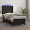 Image de vidaXL Sommier à lattes de lit matelas LED Noir 100x200cm Similicuir