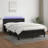 Image de vidaXL Sommier à lattes de lit avec matelas LED Noir 140x200 cm Tissu