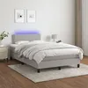 Image de vidaXL Sommier à lattes de lit matelas LED Gris clair 120x200 cm Tissu