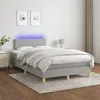 Image de vidaXL Sommier à lattes de lit matelas LED Gris clair 120x200 cm Tissu