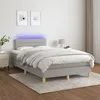 Image de vidaXL Sommier à lattes de lit matelas LED Gris clair 120x200 cm Tissu