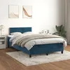 Image de vidaXL Sommier tapissier avec matelas et LED CrÃ¨me 90x190 cm Tissu