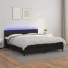 Image de vidaXL Sommier à lattes de lit avec matelas et LED Noir 180x200 cm