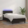 Image de vidaXL Sommier à lattes de lit avec matelas et LED Noir 80x200 cm