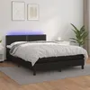 Image de vidaXL Sommier à lattes de lit avec matelas et LED Noir 140x200cm