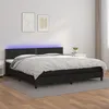 Image de vidaXL Sommier à lattes de lit avec matelas et LED Noir 200x200 cm