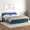 Image de vidaXL Sommier à lattes de lit avec matelas LED Bleu foncé 180x200 cm