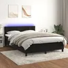 Image de vidaXL Vidaxl Sommier Tapissier Avec Matelas Et Led Noir 140x190 Cm Velours