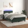 Image de vidaXL Sommier à lattes de lit avec matelas LED Vert foncé 120x200 cm