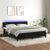 Image de vidaXL Sommier à lattes de lit avec matelas et LED Noir 160x200 cm