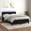 Image de vidaXL Sommier à lattes de lit avec matelas et LED Noir 140x190 cm3134521