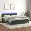 Image de vidaXL Sommier à lattes de lit avec matelas LED Vert foncé 180x200 cm