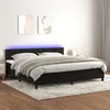 Image de vidaXL Sommier à lattes de lit avec matelas et LED Noir 200x200 cm