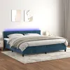 Image de vidaXL Sommier à lattes de lit avec matelas LED Bleu foncé 200x200 cm
