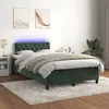 Image de vidaXL Sommier à lattes de lit avec matelas LED Vert foncé 120x200 cm