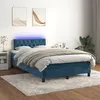 Image de vidaXL Sommier à lattes de lit avec matelas LED Bleu foncé 120x200 cm3134577
