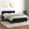 Image de vidaXL Sommier à lattes de lit avec matelas et LED Noir 140x200 cm