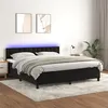 Image de vidaXL Sommier à lattes de lit avec matelas et LED Noir 160x200 cm