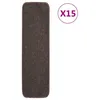 Image de vidaXL Sommier tapissier matelas et LED Marron foncÃ© 140x190 cm Tissu