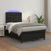 Image de vidaXL Sommier à lattes de lit avec matelas et LED Noir 120x200 cm3135933