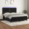 Image de vidaXL Sommier à lattes de lit avec matelas et LED Noir 180x200 cm