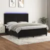 Image de vidaXL Sommier à lattes de lit matelas et LED Noir 180x200 cm Velours