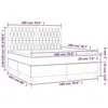 Image de vidaXL Sommier tapissier avec matelas et LED Rose 180x200 cm Velours