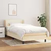 Image de vidaXL Sommier à lattes de lit avec matelas Crème 90x200 cm Tissu